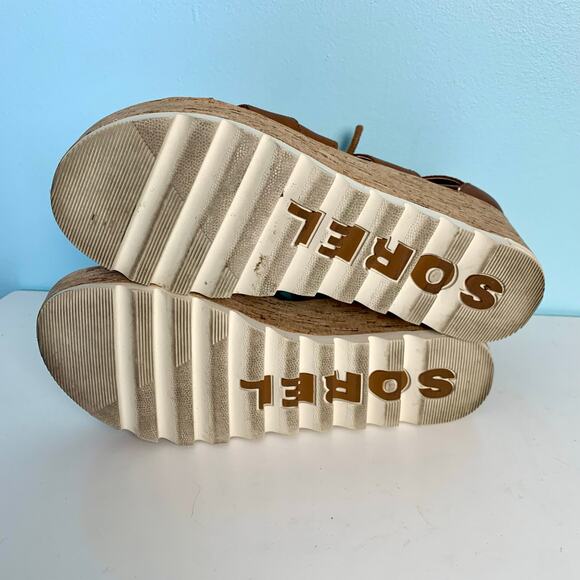 Sorel Brown Cameron Wedge Sandal Size 8 1/2 - Picture 7 of 7